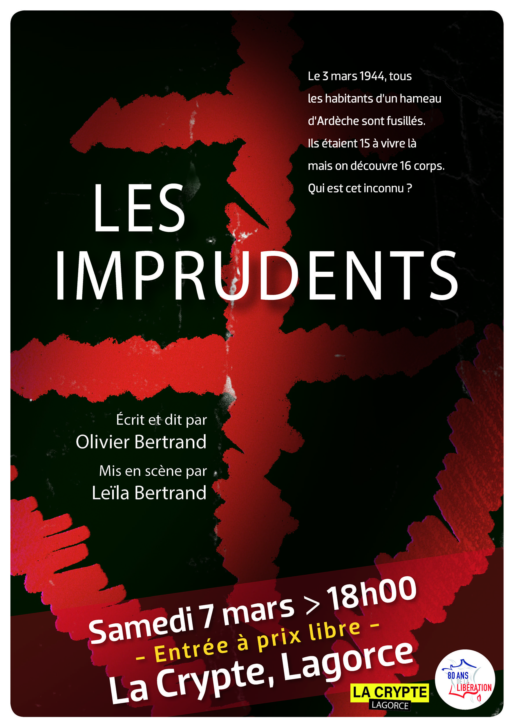 Samedi 7 mars 2026 à Lagorce: texte théâtralisé Samedi 7 mars 2026 à Lagorce: texte théâtralisé