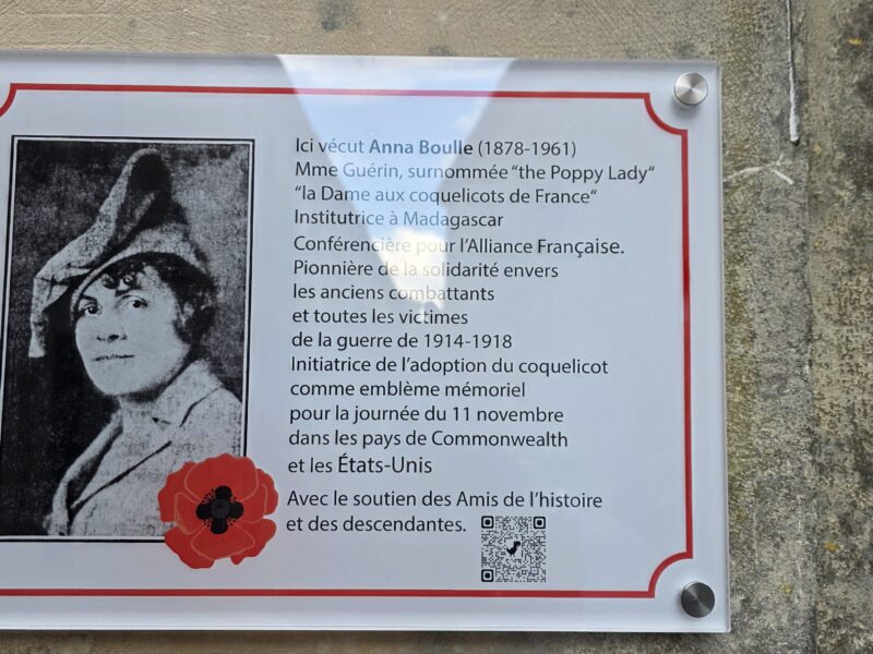 Lundi 20 Avril 2026 : Plaque/hommage  à Anna Guérin
